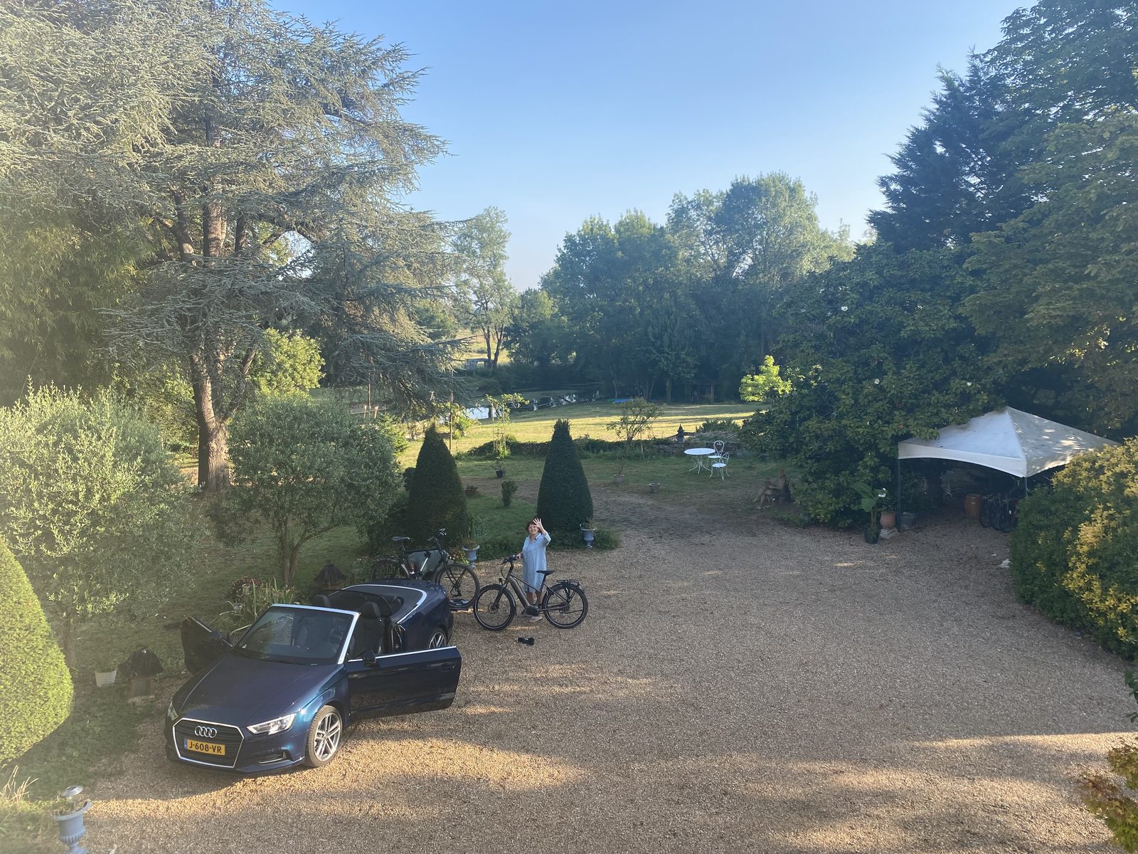 The estate's driveway and courtyard