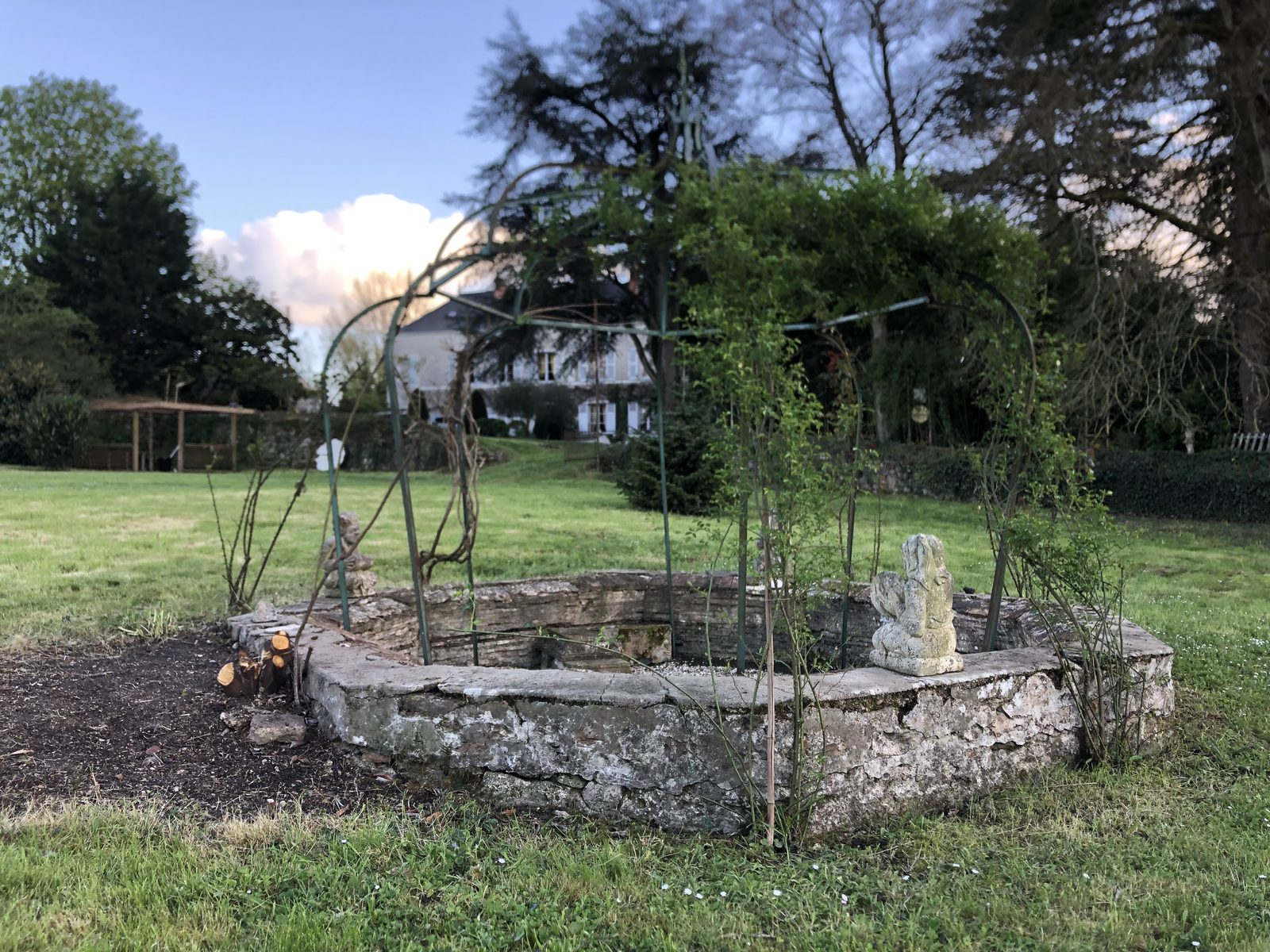 Stone remains in the garden